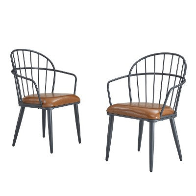 5 Piece Dining Table Set Dining Set with 4 Dining Chairs and Round/Square Table, Black+Natural/Walnut-ModernLuxe