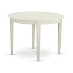 HomeStock 5-Piece Linen White Finish Solid Wood Top Dining Table with 4 Chairs