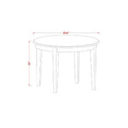 HomeStock 5-Piece Linen White Finish Solid Wood Top Dining Table with 4 Chairs