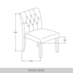 ChaletPosh 7 Pieces Dining Set with Linen Cover Dining Chair