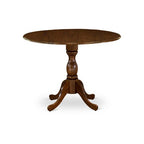 3-Piece Acacia Walnut Finish Solid Wood Top - Upholstered Dining Room Set - Seats 4