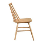 GDFStudio Harrison Scandinavian Farmhouse 7-Piece Wood Dining Set with 6 Windsor Curved Back Chairs