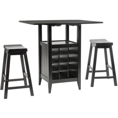 Casey 3 Piece Drop Leaf Pub Set - AMH8504 - Safavieh Couture