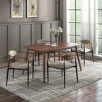 Cortland 5-Piece Fabric Modern Tapered Dining Set - iNSPIRE Q