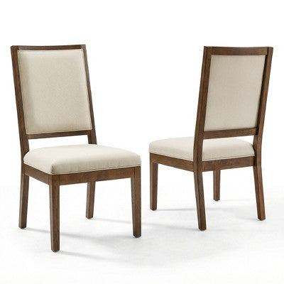 Modern Dining Set - 80 Table + 6 Cushioned Chairs, Solid Wood Frame, 400lbs Table Capacity, Easy Assembly