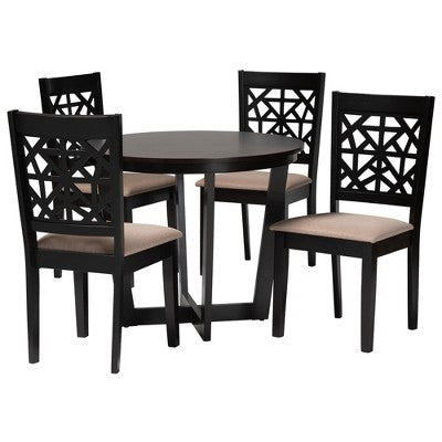 Baxton Studio Jamie Moden Wood 5-Piece Dining Set