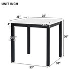 GDFStudio Danielle Modern 5 Piece Rubberwood Counter Height Dining Table Set with Velvet Upholstered Chairs