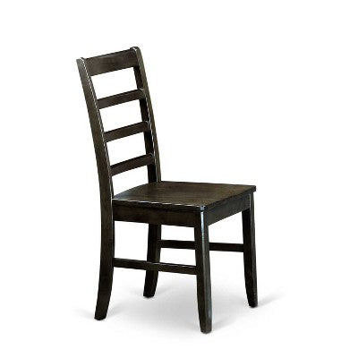HomeStock 5-Piece Square Black Finish Solid Wood Top Dining table with 4-Chairs