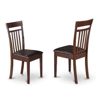 Dinette Set 7 Pc - Small Space Dining Table & 6 Chairs - Wood Dining Room Set