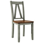 Farmhouse 6-Piece Wood Dining Table Set with Long Bench and 4 Dining Chairs-ModernLuxe