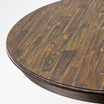HomeStock Distressed Jacobean 5 Piece Round Dining Set