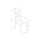 HomeStock 3-Pc Buttermilk and Cherry Solid Wood Top - Dining Room Set - Seats 4