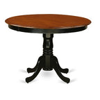 HomeStock 5-Piece Black and Cherry Finish Solid Wood Top Dining table with 4 Chairs