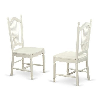 HomeStock Dining Room Kitchen Table Set Round Linen White