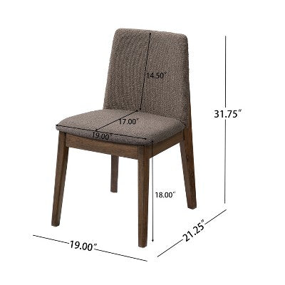 Christopher Knight Home Mireya 7 Piece Rustic Rubberwood Fabric Upholstered Dining Set
