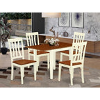 HomeStock Dining Set Kitchen Table And Chairs Buttermilk Cherry Finish
