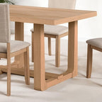 GDFStudio Carter Transitional 5-Piece Wood Dining Table Set with Upholstered Chairs
