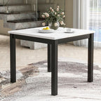 GDFStudio Danielle Modern 5 Piece Rubberwood Counter Height Dining Table Set with Velvet Upholstered Chairs