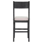 5 Pieces Counter Height Dining Set for 4, Farmhouse Wooden Bar Table Set with 4 Upholstered Chairs for Small Places