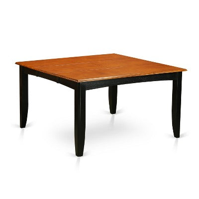 HomeStock 5-Piece Square Black and Cherry Finish Solid Wood Top Dining Table with 4 Chairs