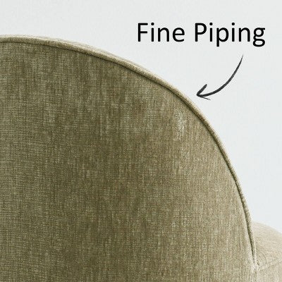 5-Piece Dining Table Set for 4, Modern Barrel Chair with Wheels and Chenille Upholstery, Black Round Pedestal Table-Panipeachy