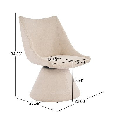 Christopher Knight Home Wichai Modern 7 Piece Wooden and Metal Dining Set with Swivel Chairs and Rectangular Table
