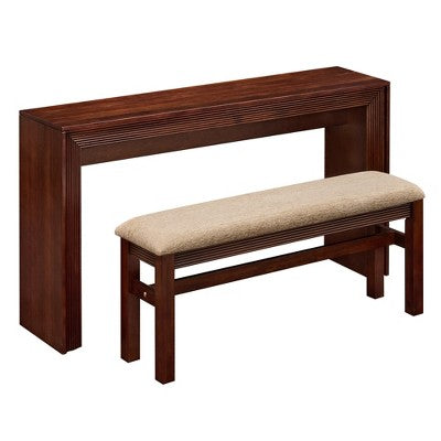 GDFStudio Emily Modern 2 Piece Bar Table Set with Fabric Upholstered Bar Stool